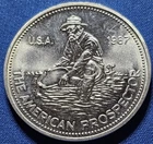 A 1987 Engelhard 1oz Silver American Prospector Round. Vintage!!!