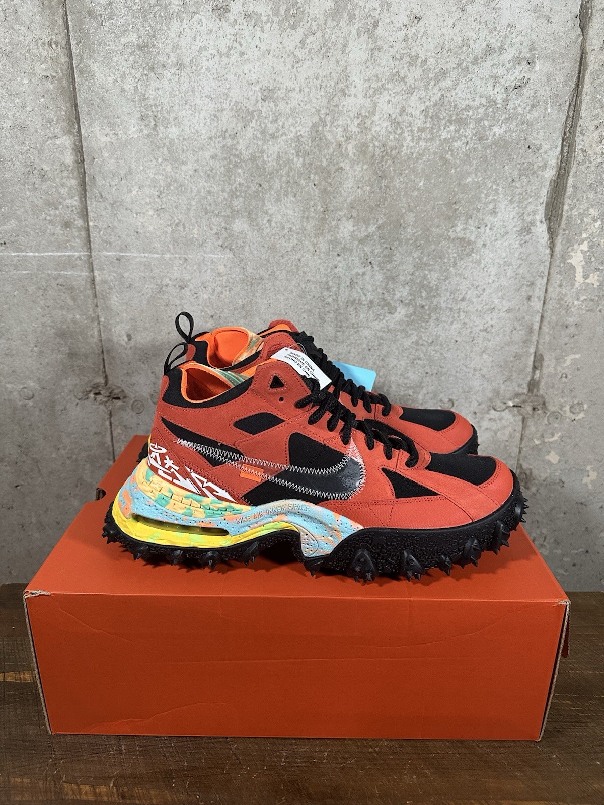 OFF WHITE X NIKE Taglia 15 Nike Off White x Air Terra Forma Mantra Arancione