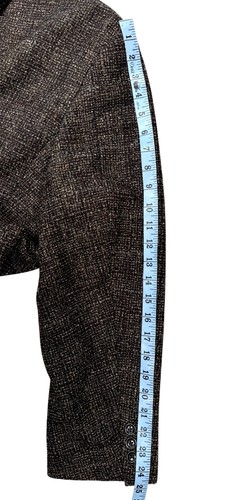 Hickey Freeman Sport Coat Blazer Suit Jacket 44 R Black Donegal Tweed Wool USA - Afbeelding 19 van 20