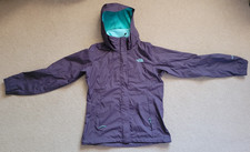 The North Face Wo's Hyvent Medium Hooded Jacket, Grey with Turquoise interior