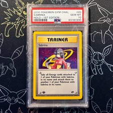 PSA 10 -  Sabrina Gym Heroes HOLO 1st Edition Trainer Pokemon