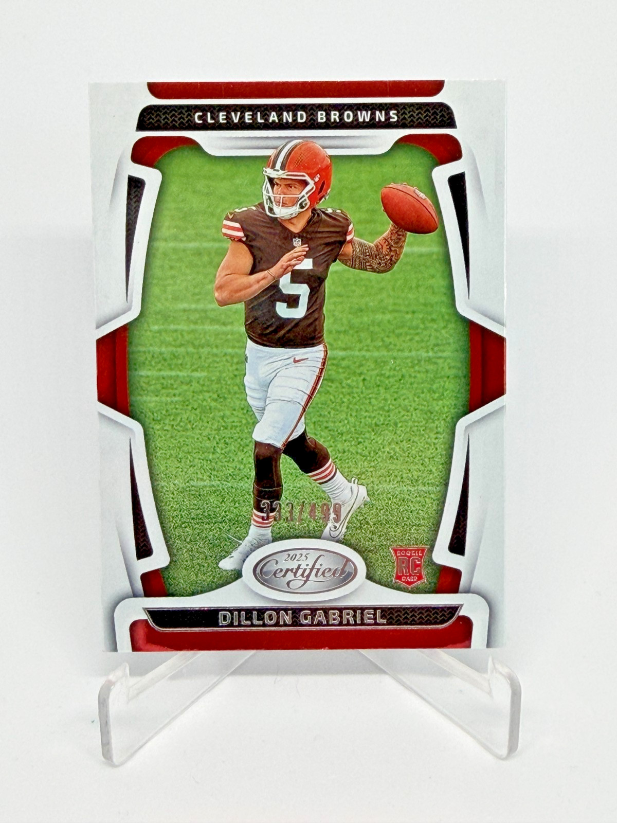 2025 Certified Dillon Gabriel Rookie RC /499 Cleveland Browns #192 333/499