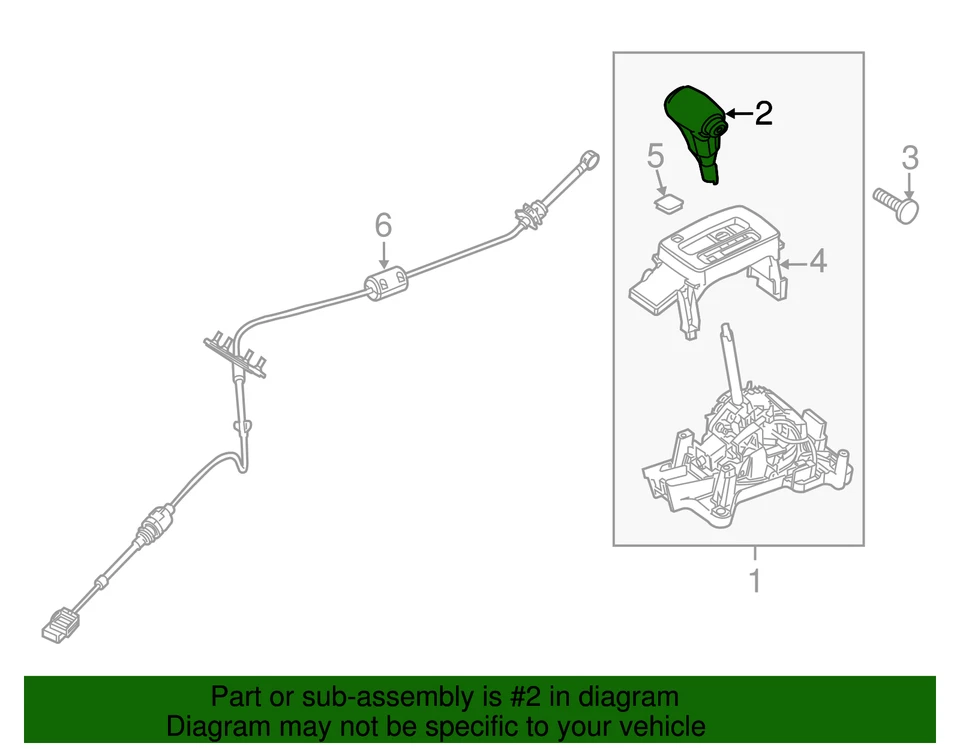 Perilla de cambio original Ford 6H6Z-7213-A Foto 3 de 3