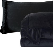 Luxuriously Soft 4-Piece Velvet Plush Flannel Sheet Set - Premium Quality - Cozy