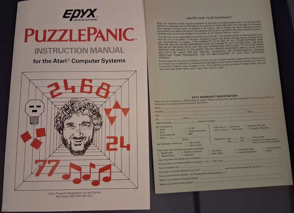 Puzzle Panic by Epyx Computer Software for Atari 400/800/XL/XE - Image 3 of 4