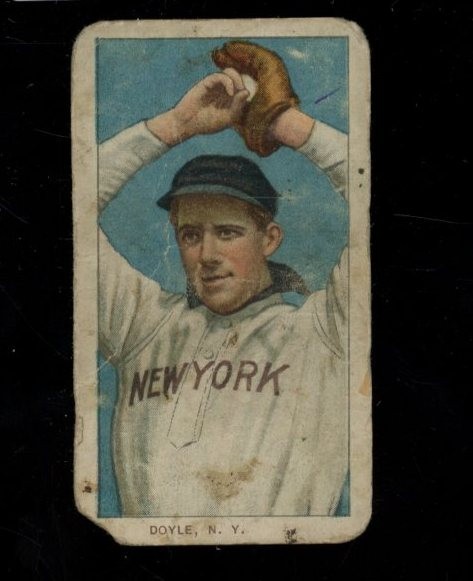 1909-11 T206 Polar Bear Joe Doyle Hands Above Head Creasing Paper Loss POOR! SV