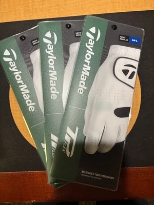 3 NEW TAYLORMADE TP FLEX GOLF GLOVES - MEN'S LARGE (WORN ON YOUR LH) **