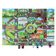 Kids Play Map City Road Buildings Parking Map Game Scene Map Educational Toys