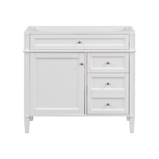 36'' Modern Bathroom Vanity Without Top Sink, Solid Wood Frame, 2 Drawers 
