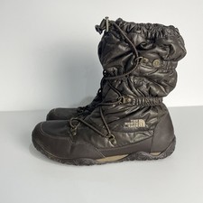 The North Face Damen-Schneestiefel braun wasserdicht Kunstfell gefüttert Eispickel UK 6