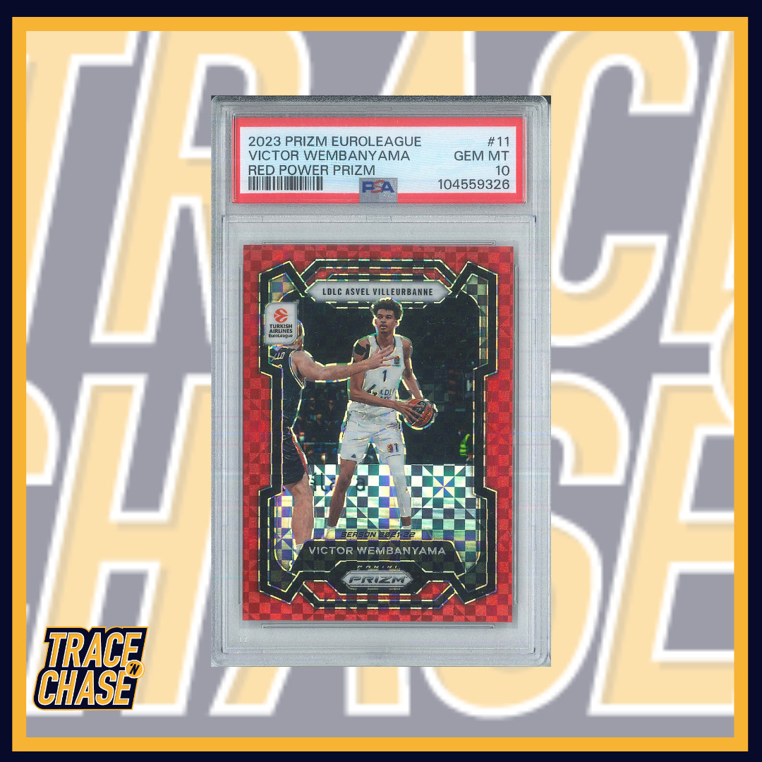 2023-24 Panini Prizm Euroleague Victor Wembanyama Red Power 26/75 PSA10 #11