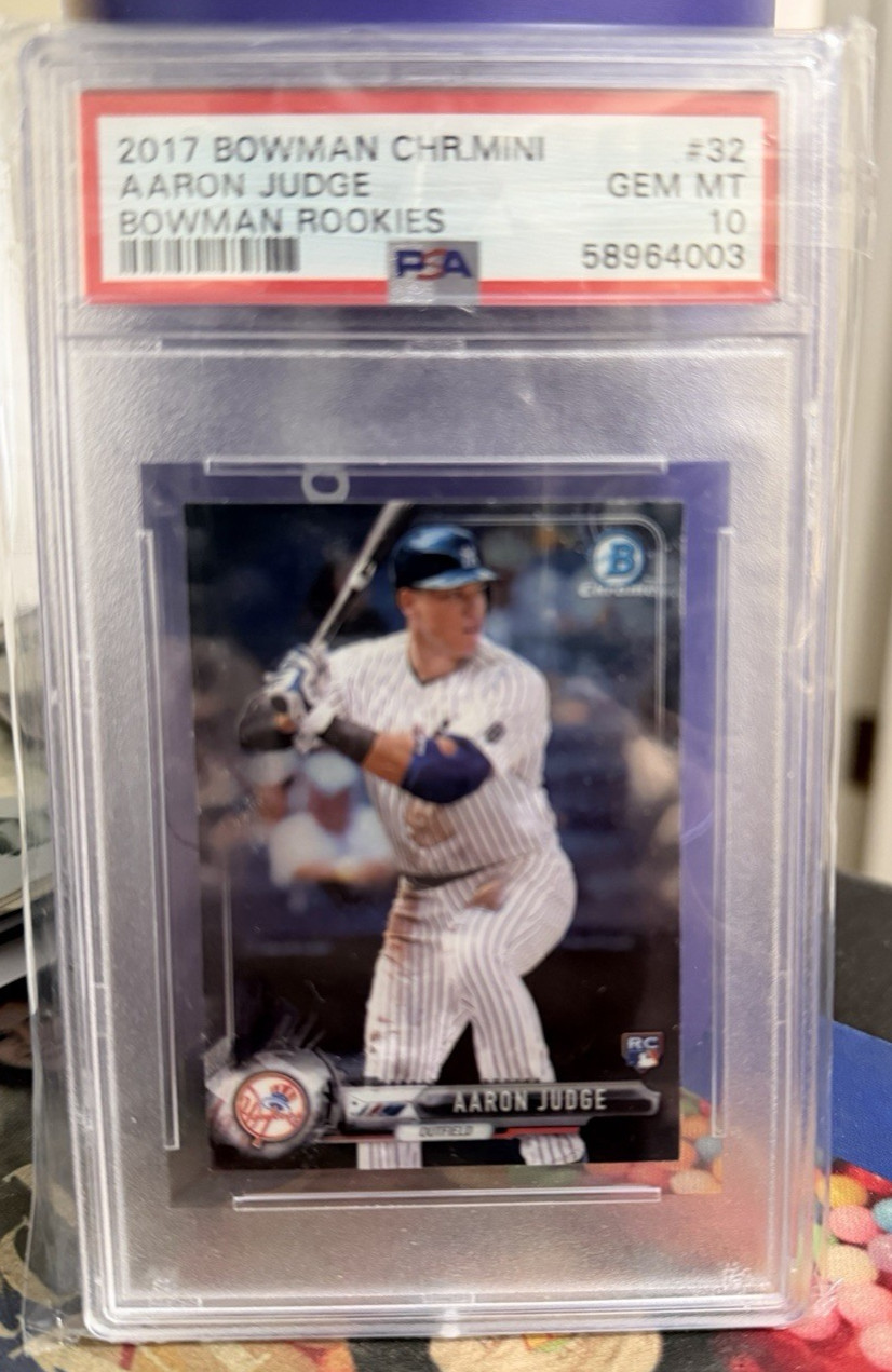 2017 BOWMAN CHROME MINI BOWMAN ROOKIES #32 AARON JUDGE ROOKIE RC PSA 10