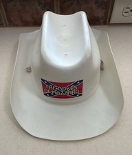 Dukes Of Hazzard Boss Hogg White Plastic Cowboy Hat With String 1981 HG Toys