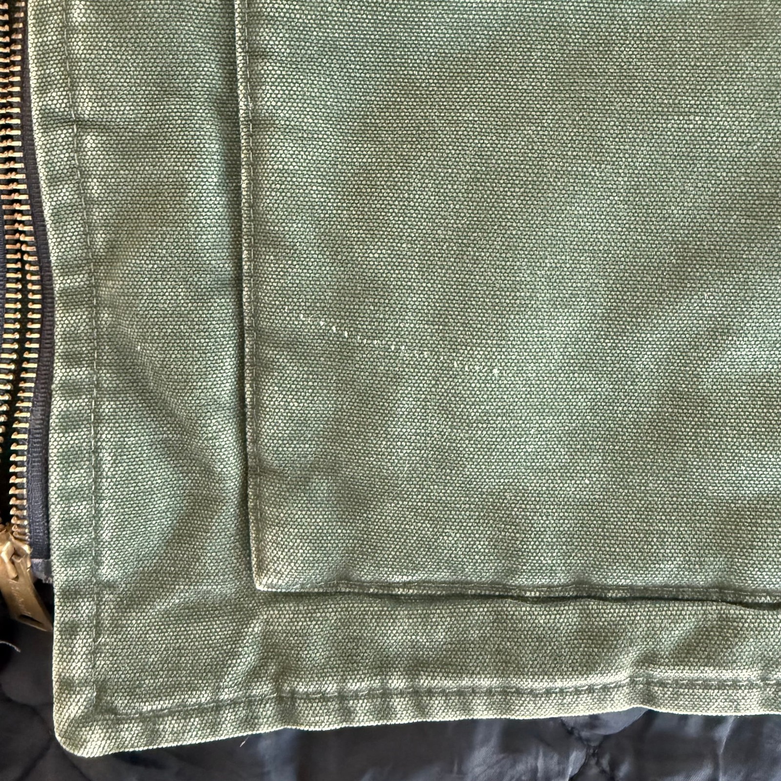 Vintage Carhartt V02 CYP Cypress Green Arctic Quilt-Lined Duck Vest Size 2XL thumbnail 6