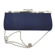 Bolso De Noche Para Mujer En Satín Con Strass - Clutch Con Cadena Desmontable, Cierre Magnético, Ideal Para Bodas Y Fiestas
