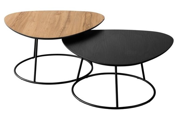 Designer Couchtisch Luxus Tisch Wohnzimmertisch 2Tlg Kaffeetisch Beistelltisch-image
