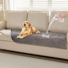 Waterproof Couch Cover for Dogs Washable,Faux Fur Pet Couch Covers for Sofa,S...