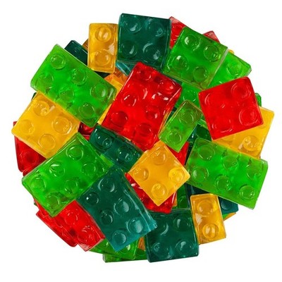Bayside Candy 3D Gummy Building Blocks - Rainbow Gummy Candy - Blocks Gummies