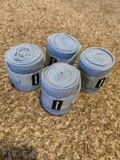 Smart pak Fleece Polo Wraps Horse Size Baby Blue