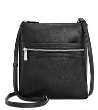 Giani Bernini Triple-Zip Pebble Leather Dasher Crossbody Bag Women's OS Black