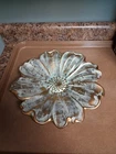 Vintage STANGL Pottery 5139 Handpainted Pottery Antique Gold 11” Flower Dish