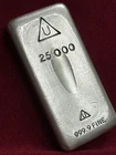 Delta Smelting & Refining 25Oz 999 Vintage Silver Bar,With COA