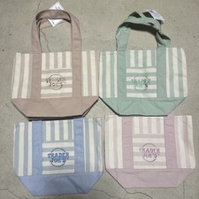 Trader Joe s Mini Pastel Striped Canvas Tote Bag 2026 Limited Edition Set Of 4