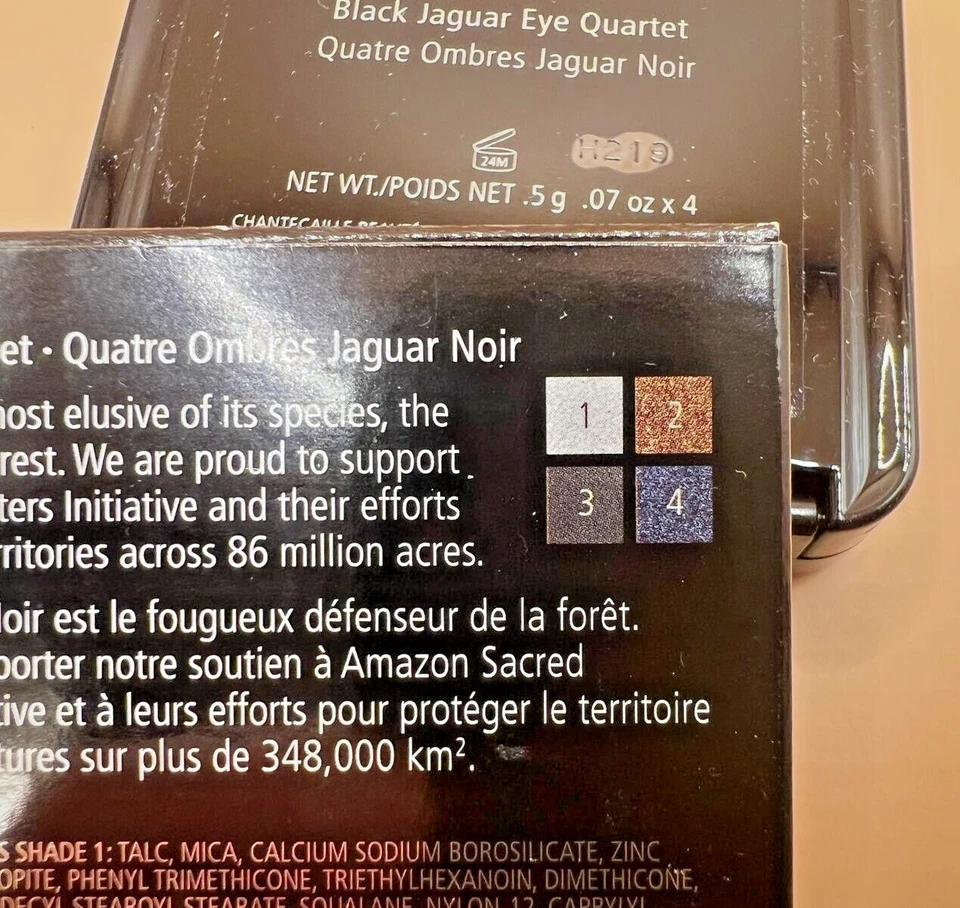 Chantecaille Limited Edition Black Jaguar Eye Shadow Quartet Palette New In Box - Image 4 of 4