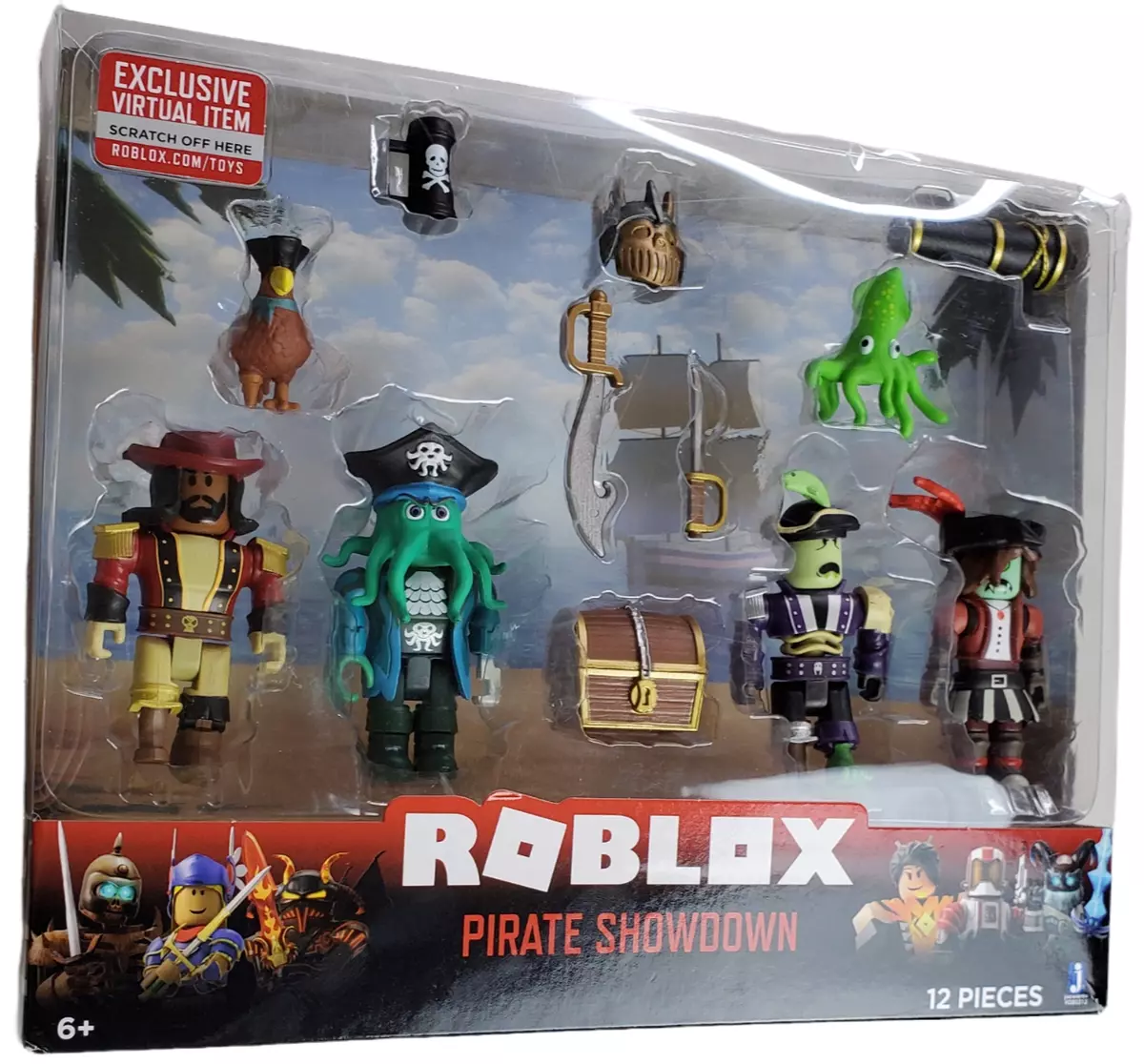 Roblox Pirate Showdown 4 Figure Pack Set 12 Pieces Plus Virtual Item New In  Box