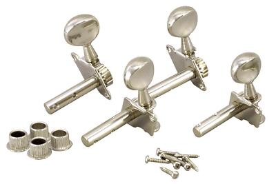 Folkcraft  Machine Heads, Open Gear, Chrome Button, Four Pack
