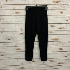 Z By Zella Black High Rise Cropped Active Athletic Leggings Size XS
