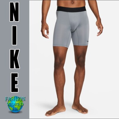 Nike Pro Men's Dri-FIT Fitness Long Shorts 9'' Inseam FB7963-084 Size Medium Gray