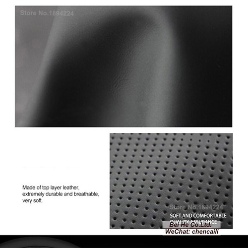 Black Artificial Leather Steering Wheel Cover for Haval Hover H3 H5 Wingle3 - Picture 6 of 9