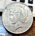 1935 Peace Dollar Nice Original AU CHRC