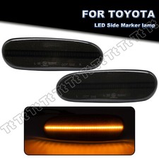 For 2000-05 Toyota Celica Mr2 Spyder Smoked Led Bumper Side Marker Signal Lights