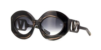 Valentino V-SOUL-II Black Swirl And Rose Gold/Grey To Clear Gradient Sunglasses
