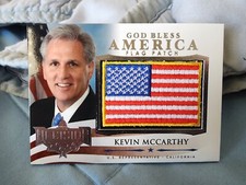 KEVIN MCCARTHY 2020 DECISION GOD BLESS AMERICA SILVER FLAG CARD - GBA-35