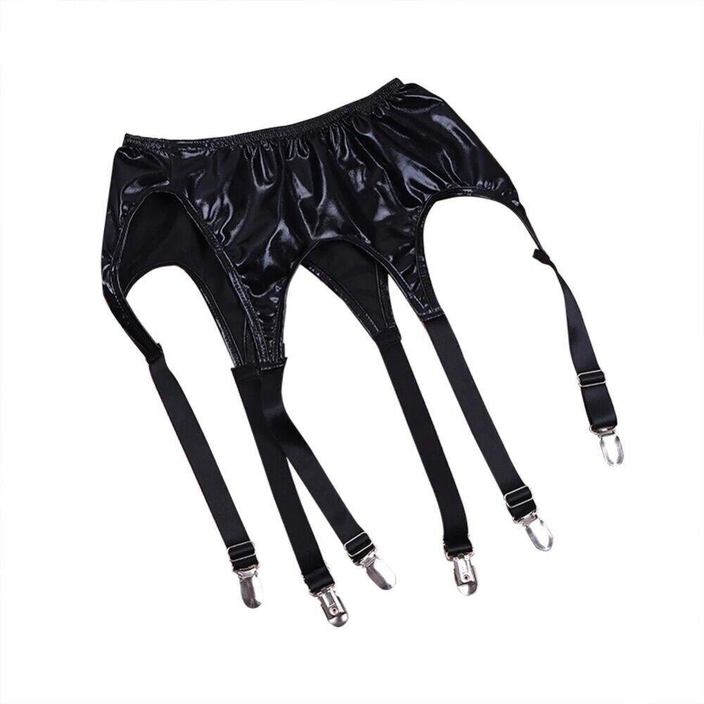 Women Sexy PU leather Garter Belt Sock Holder Fastener Suspender Exotic