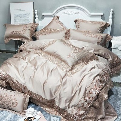 Luxurious Bedding Set Extra Large 7 Pieces Egyptian Quilt Cover and Pillowcase