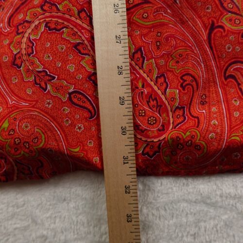 Vintage Tommy Hilfiger Shirt Men XL Paisley Red Orange 80s 2-Ply Fabric - Picture 4 of 8