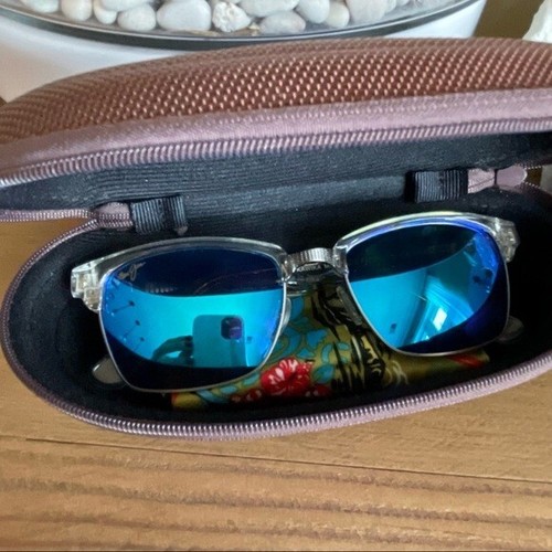 MAUI JIM KAWIKA POLARIZED B25705CR SUNGLASSES CRYSTAL FRAME/BLUE