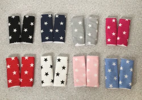 baby  chest pads  strap covers stars red blue black white pink grey 1st stage - Afbeelding 1 van 9