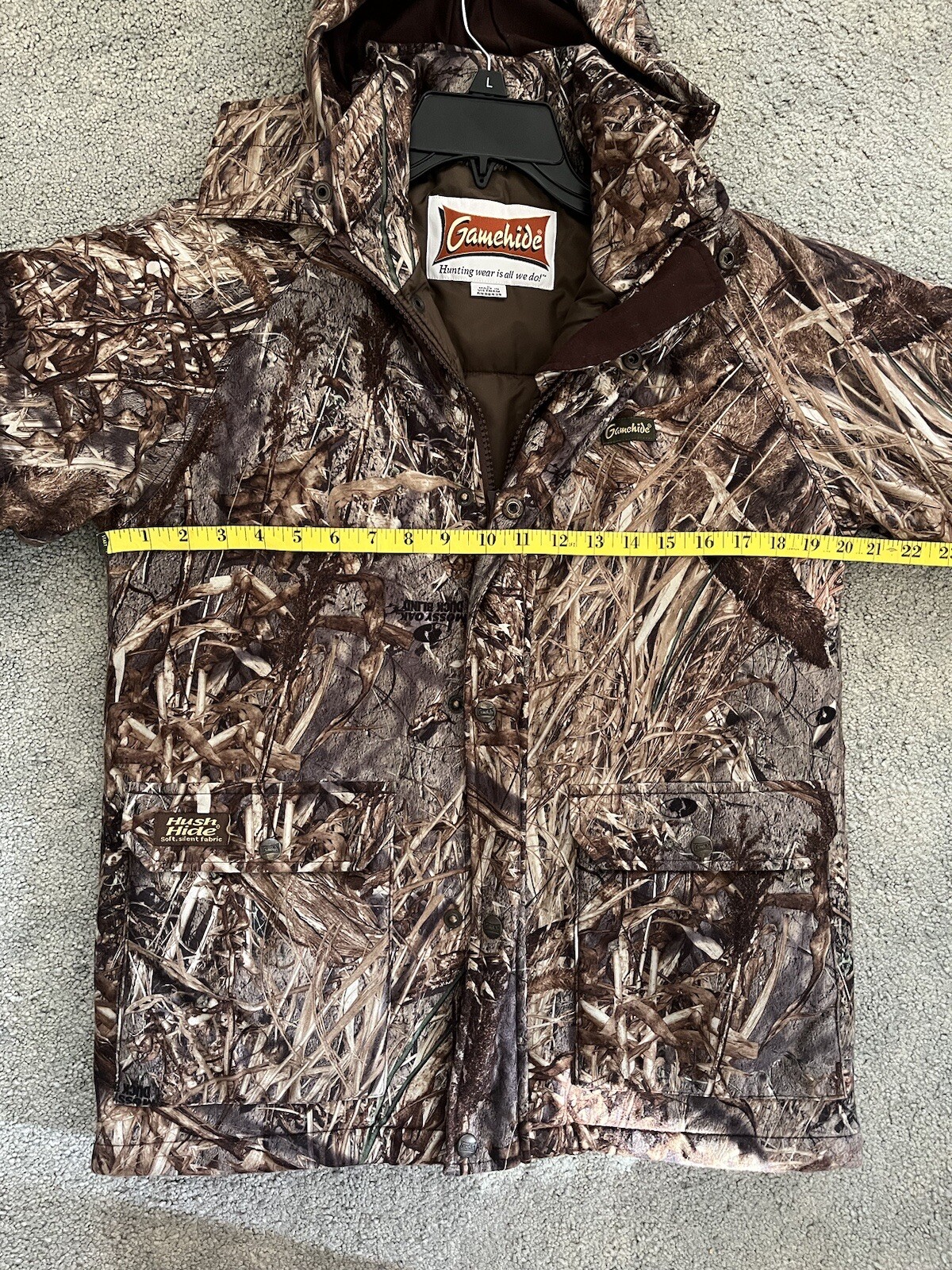 Gamehide Mossy Oak Camo Hooded Hunting Jacket Size L - (14W) Read ...