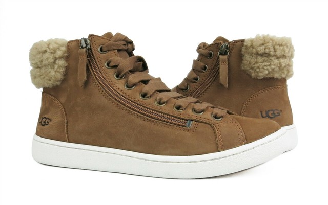 ugg high top sneakers with fur