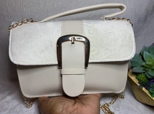(PUDDING POP) Suede/Faux Leather Fashion Top handle/Crossbody Bag - Picture 3 of 4