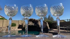 Waterford Crystal Alana Hock Wine Glasses 7 3/8" Set of 4 Lot Mint