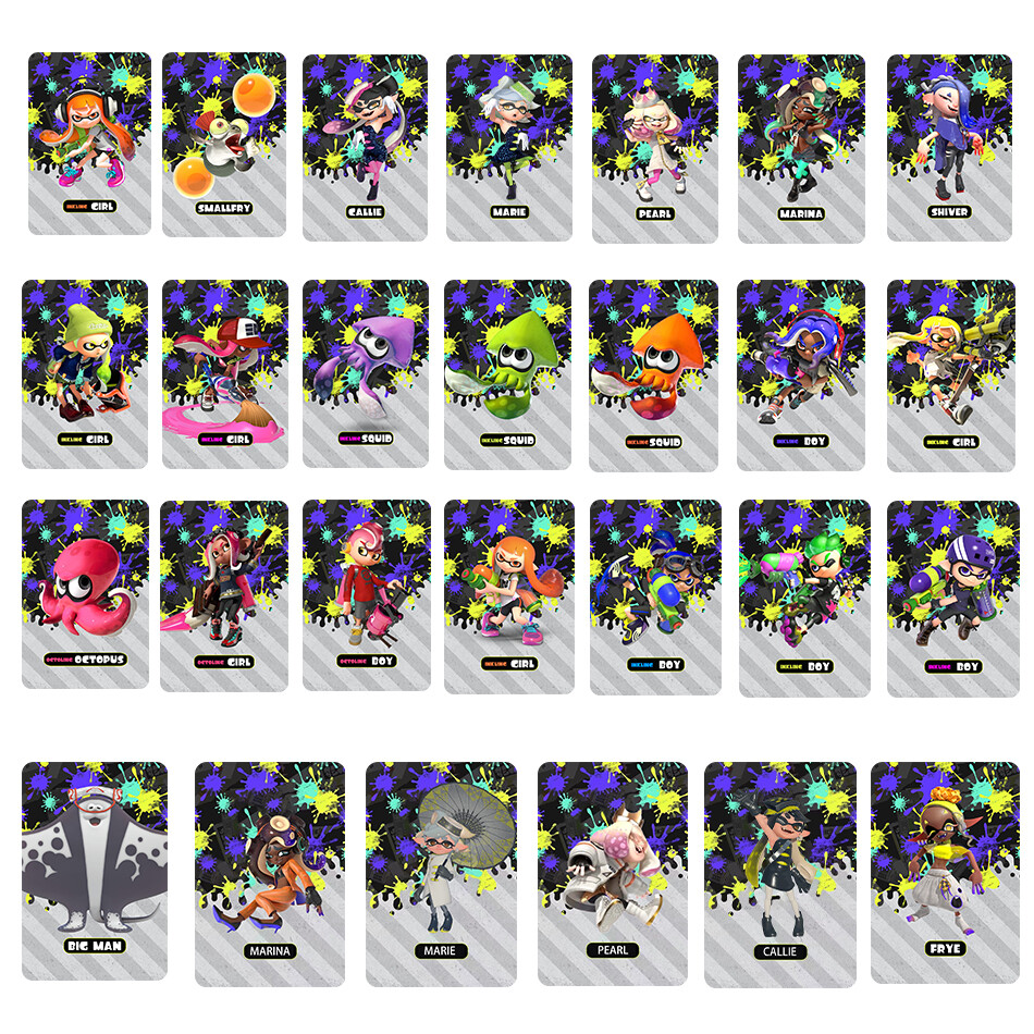 27pcs/set NFC Cards NFC Tag Splatoon 3 Game Card Octoling Octopus