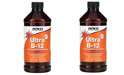 Now Foods Ultra B-12 5 000 mcg 16 fl oz *****2 PACK *******