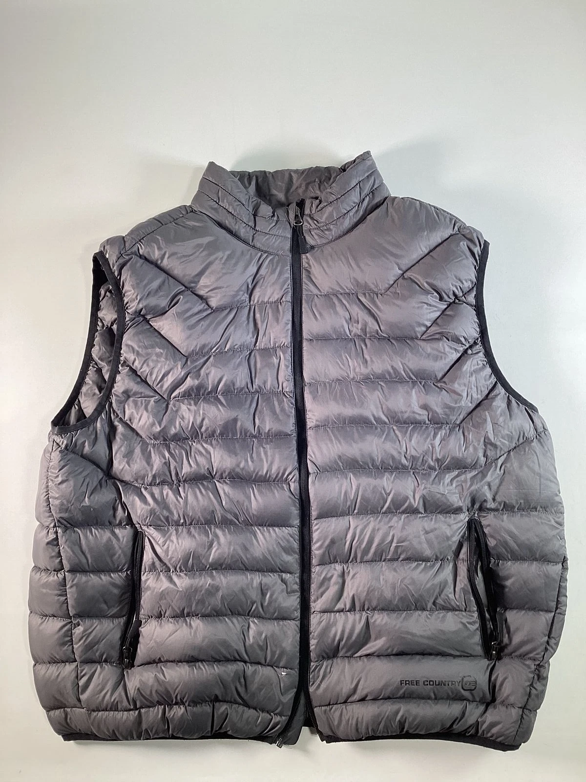 Mens Free Country Outdoor Gray Vest 2XL EUC
