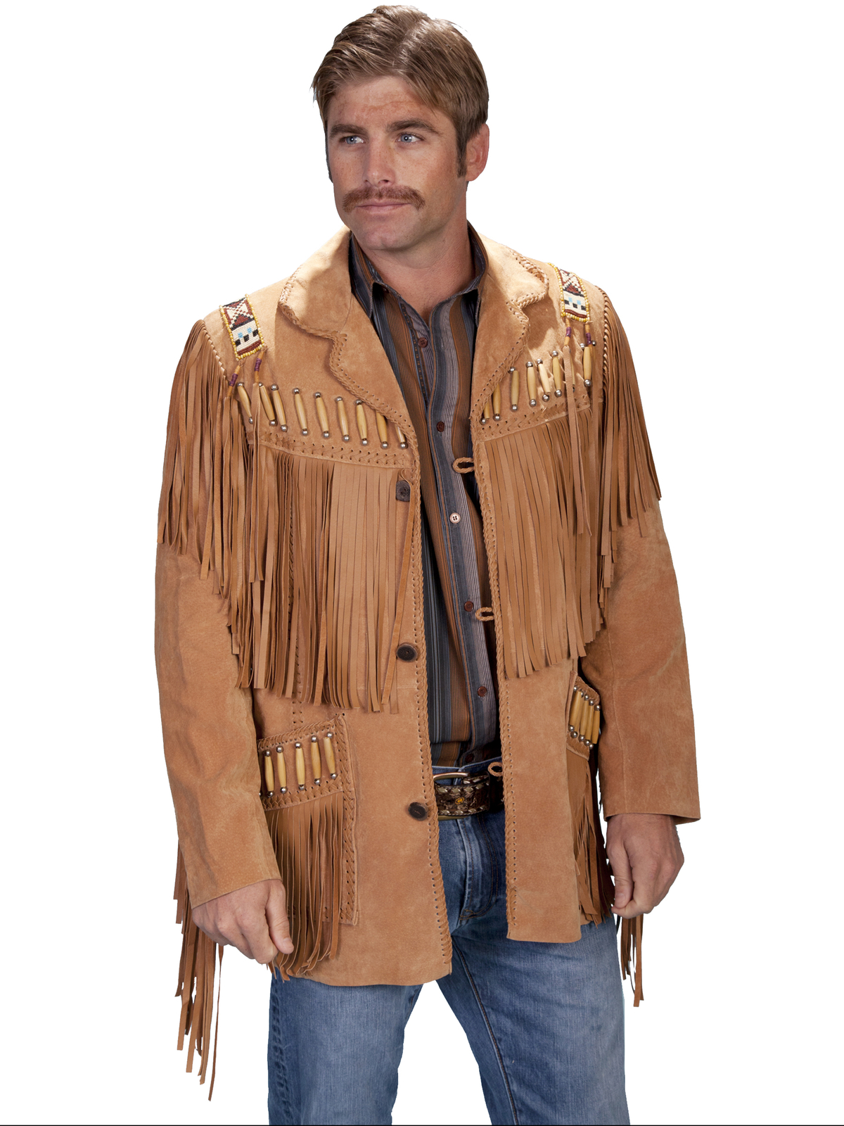 Scully Men's Leather Fringe Western Jacket